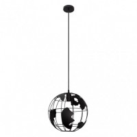 Distribuidor - Lâmpadas Diversas | Colgantes Moderno | COLGANTE ORBE 1XE27 NEGRO REGX30X30 CM Ref: 152193009